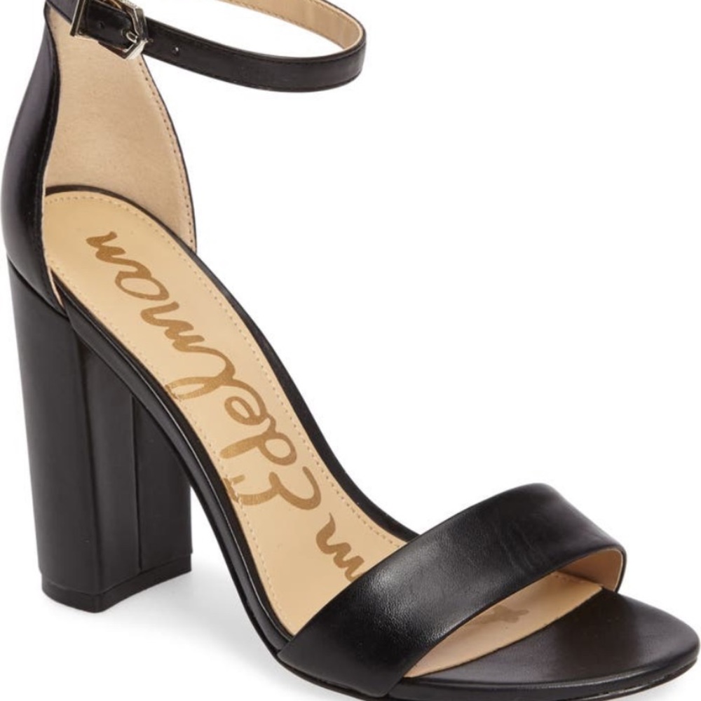 Sam Edelman Yaro Ankle Strap Heel size 7.5 black
